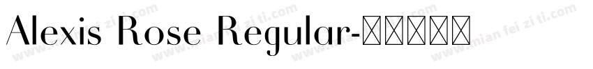 Alexis Rose Regular字体转换